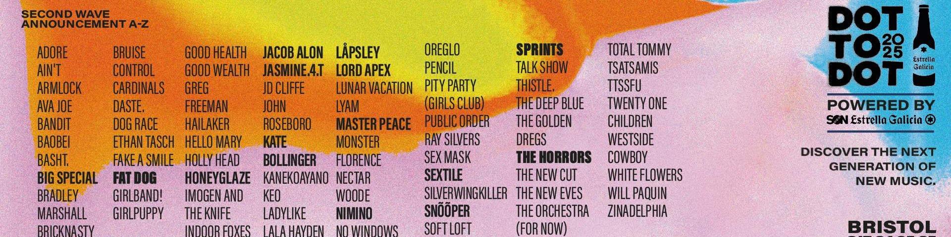 Dot to Dot Festival menu