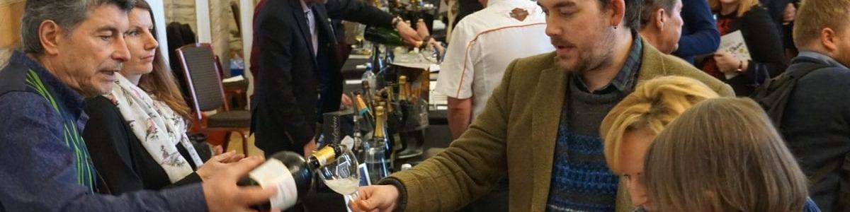 Glass of Bubbly Trade Show London Banner