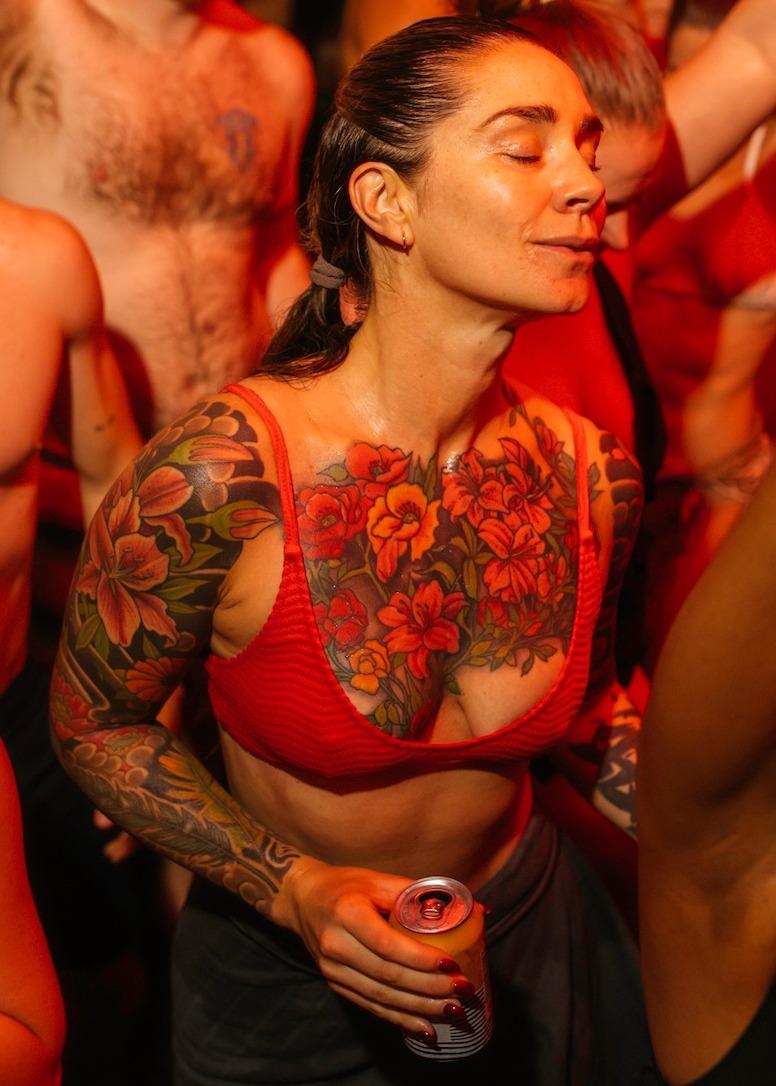 Daybreaker sauna rave party