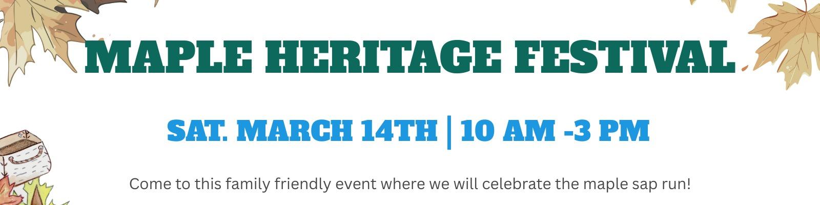 Maple Heritage Festival Cover Image